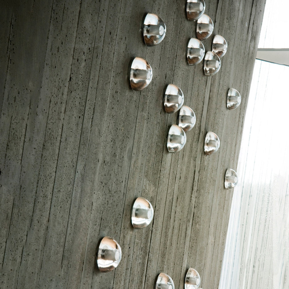 Valentina Transparent Halvcirkelformet Udendørs Væglampe, DIA 11CM