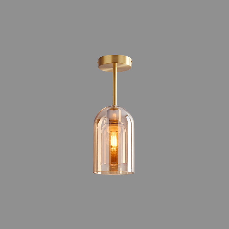 Sanna Semi-Ceiling Lamp 4 Styles long, pure Copper &amp; Glass