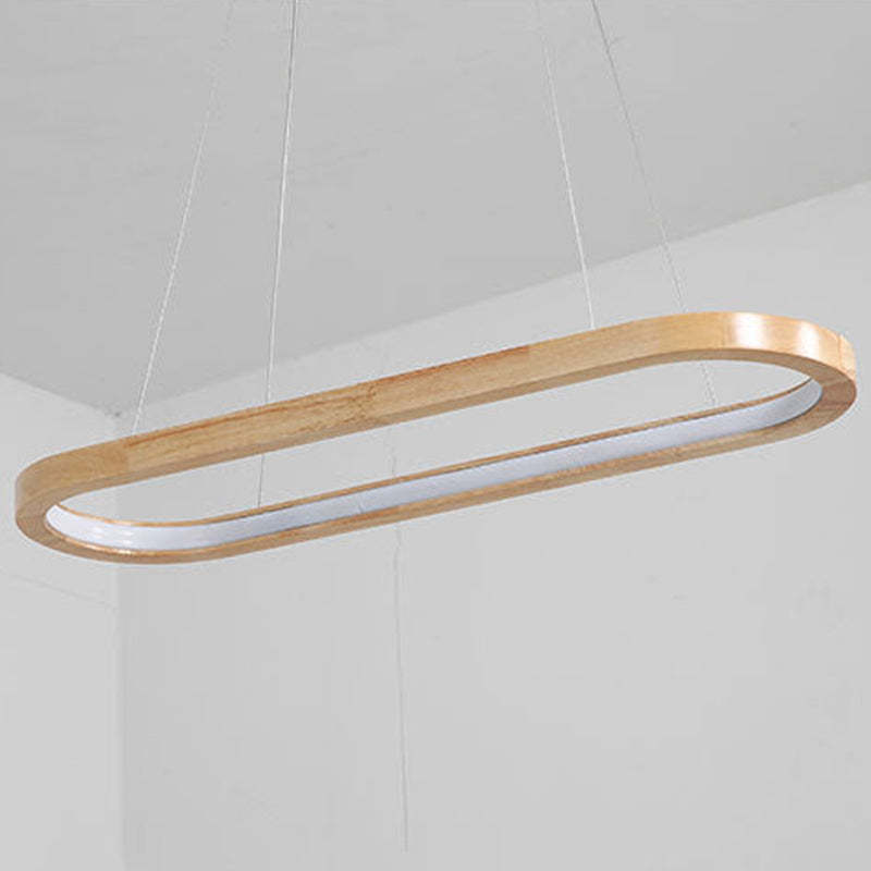 Ozawa Modern Oval Wooden Pendant Lamp, 60CM/90CM 