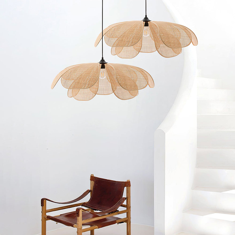 Ritta Handmade Pendant Lamp, Rattan/Willow Weave 
