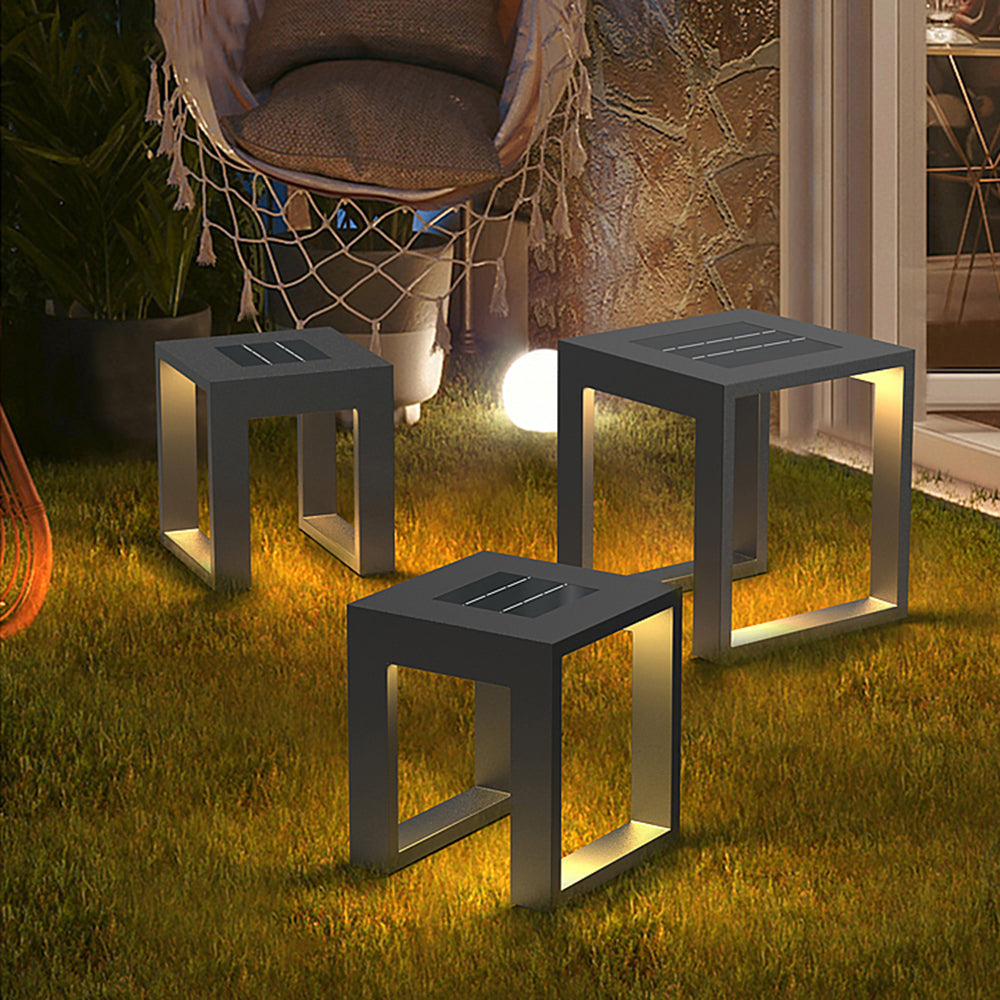 Orr Rectangular, Hollow Outdoor Floor Lamp, Outdoor Lamps 