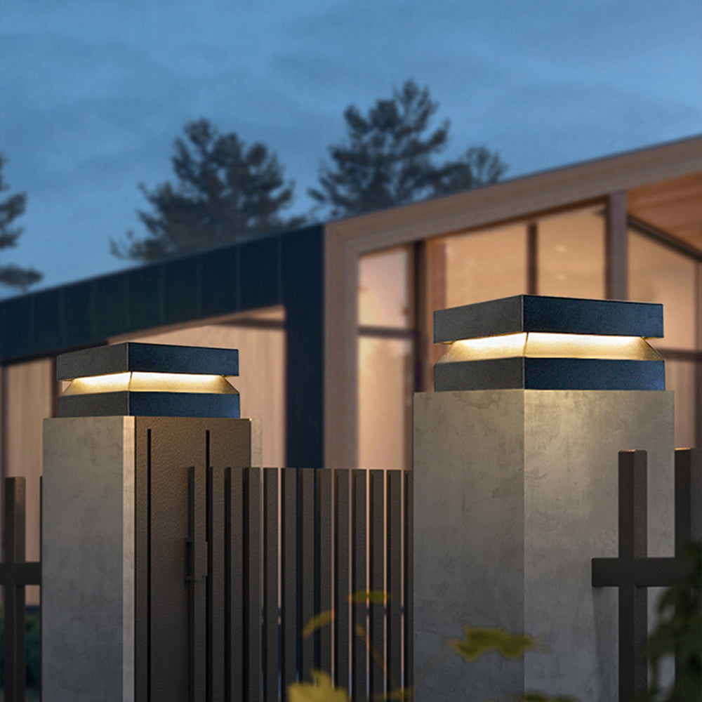 Riley Stair Design Solar Outdoor Lamps Pillar Light, L 25CM/30CM/40CM