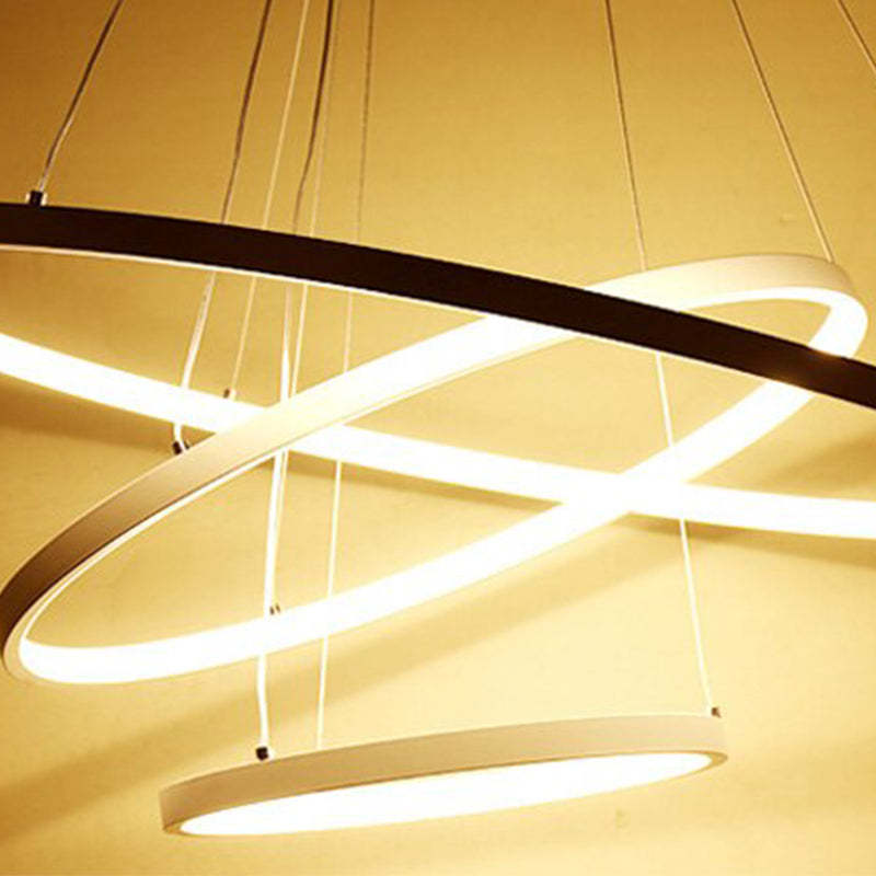 Modern LED Ring Pendant Lamp Hanging Lamp Remote Control 