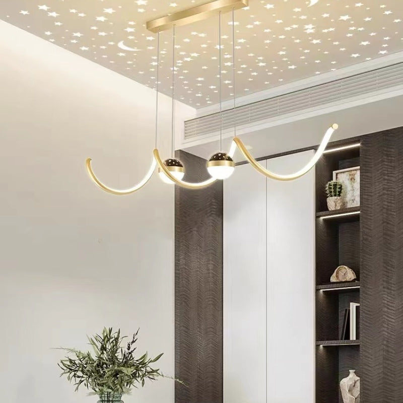 Nordic modern LED moon star Chandeliers