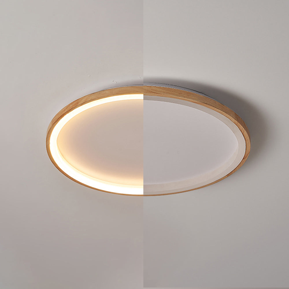 Ozawa Ceiling lamp Inner halo Dimmable, Wood &amp; Acrylic 