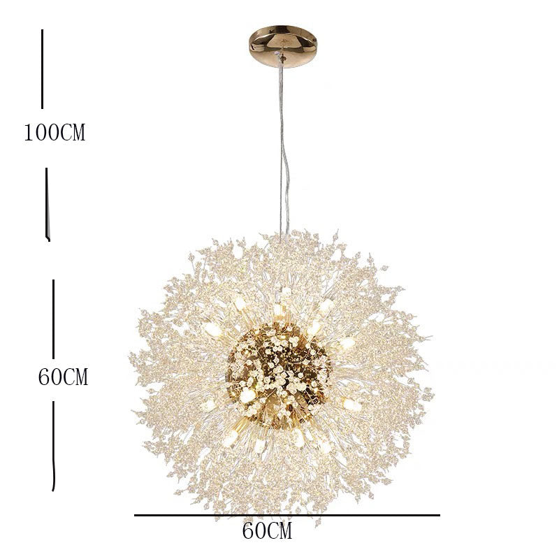 Modern Minimalist Luxury Dandelion Crystal Chandelier for Bedroom and Living Room 
