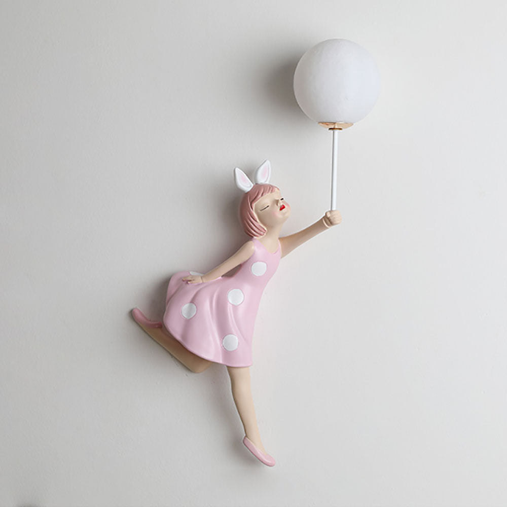 Minori Pink Wall Lamp, 2 Hairstyle, L 49CM 