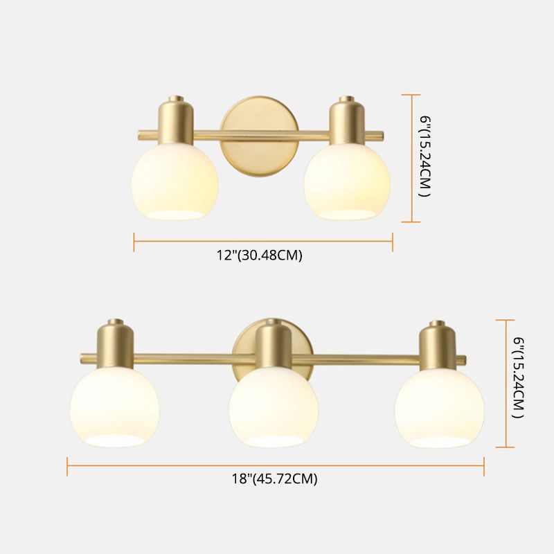 Valentina Modern Kloden Metal Wall Mounted Lamps, Gold