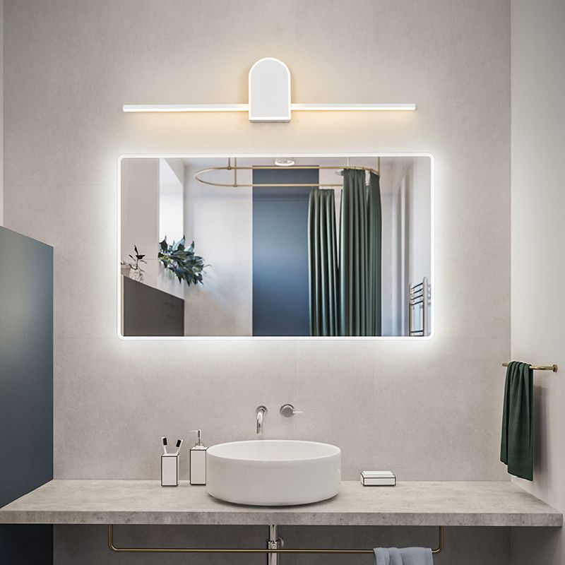 Edge Linear &amp; Semicircular Mirror Lamp for Bathroom, 2 Colours