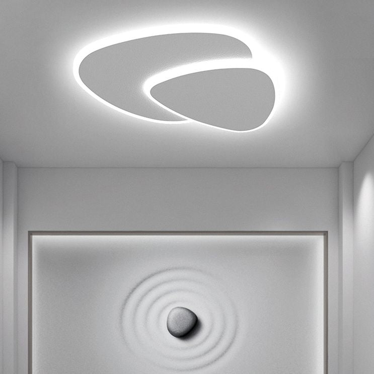 Quinn Designer Geometrisk Metal/Akryl Loftlampe, Hvid