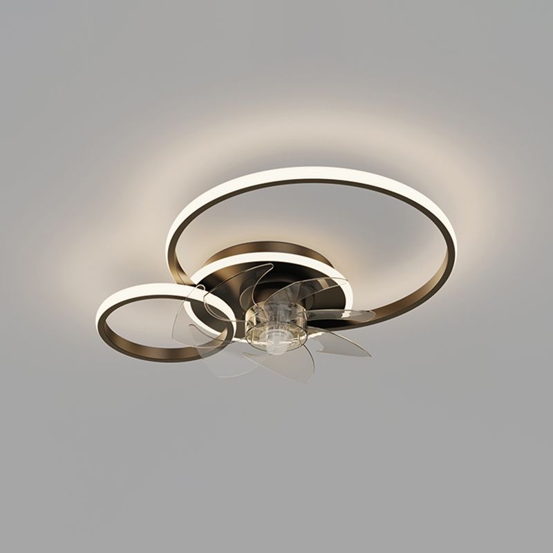 Arisha Ceiling Fan with Light, 2/3/4/5 Rings, 2 Colour, DIA 45/55/60/80CM 
