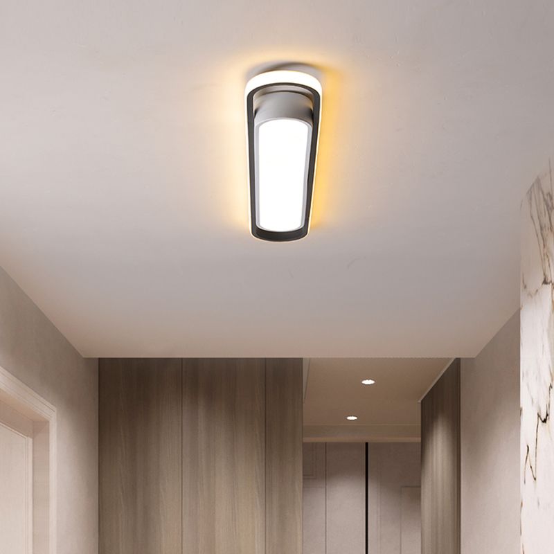 Quinn Minimalist Linear Ceiling Lamp, White
