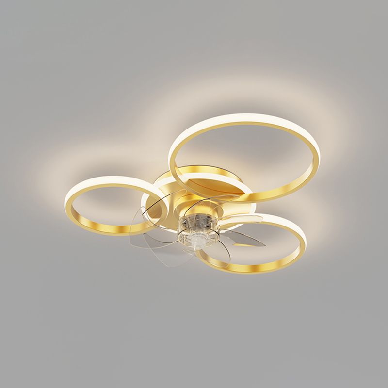Arisha Ceiling Fan with Light, 2/3/4/5 Rings, 2 Colour, DIA 45/55/60/80CM