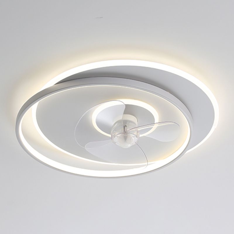 Edge White Ceiling Fan with Light, 8 Style, DIA 41/46CM 