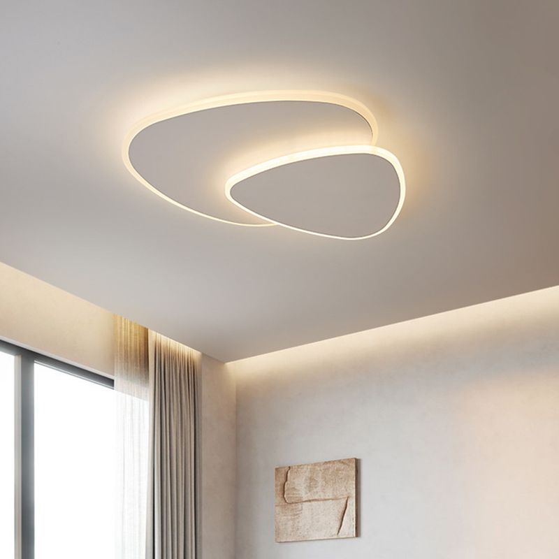 Quinn Designer Geometrisk Metal/Akryl Loftlampe, Hvid