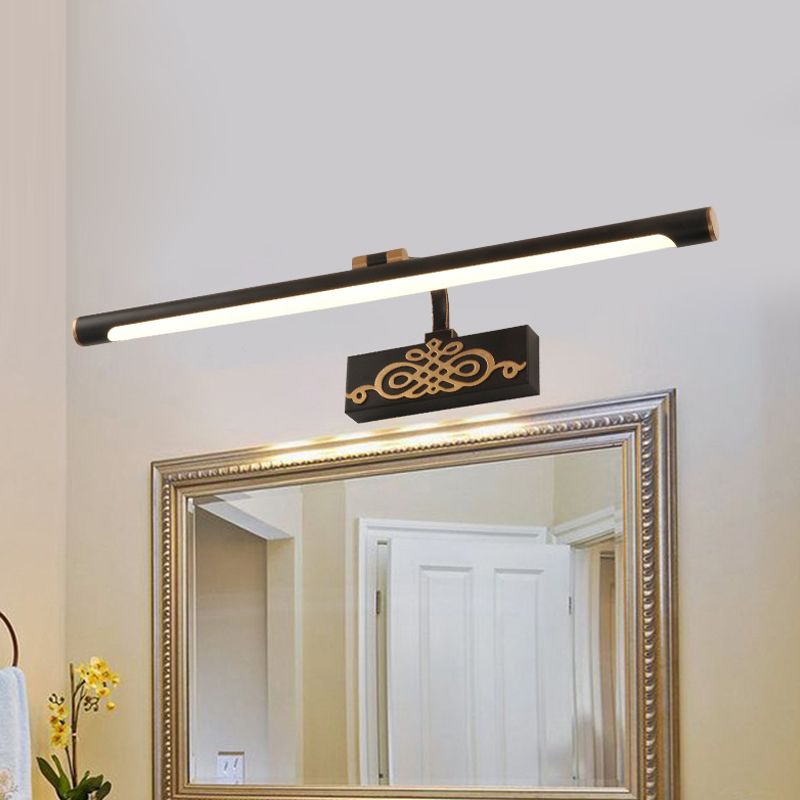Eryn Black Mirror Front Mirror Lamp for Bathroom 