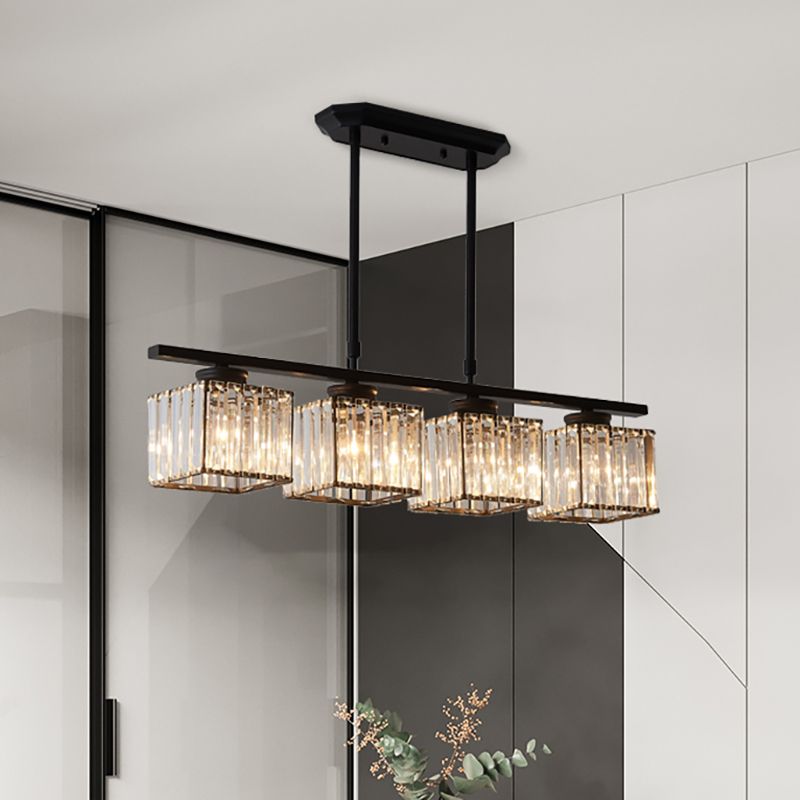 Kristy Pendant Lamp, Black, Gold, 3/4 Heads