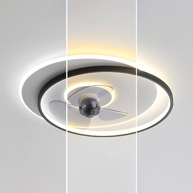 Arisha 2-ring Ceiling Fan with Light, 2 Colour, DIA 46/56CM 