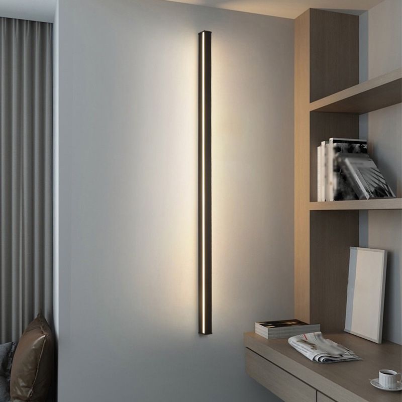 Edge Black bar cabinet Mirror lamp for Bathroom, L 61/80/99/119CM