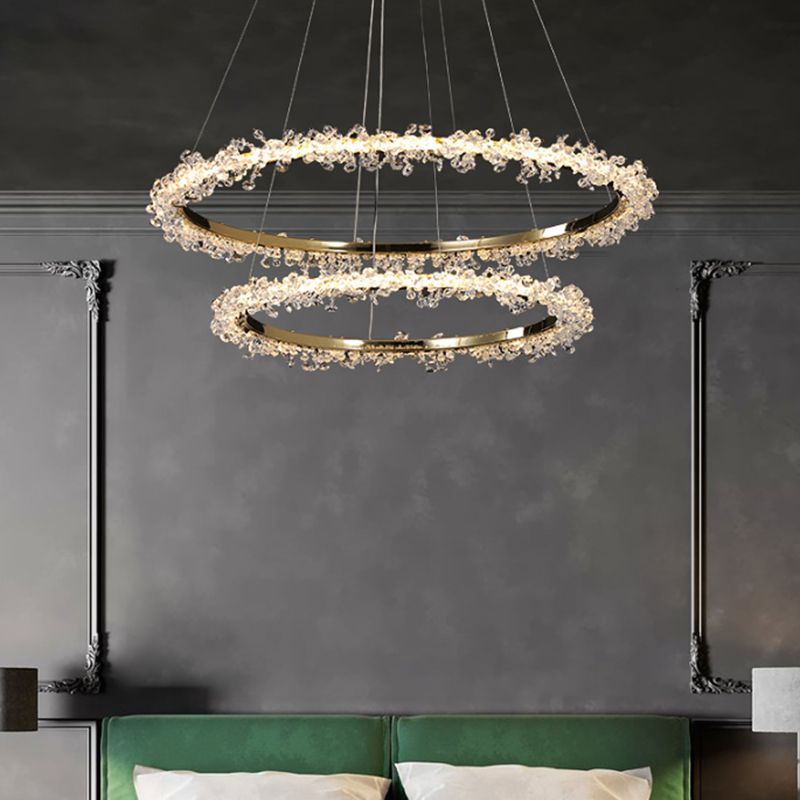 Kristy Circular Chandeliers, 1/2/3 Rings 