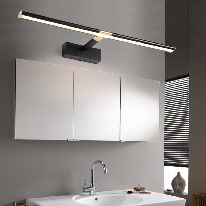 Edge Linear Modern Mirror Front Vanity Wall Lamp, Bathroom 