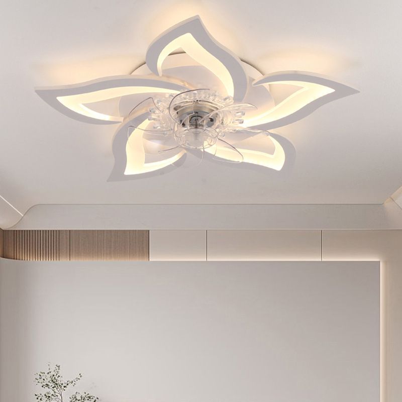 Hana Flower Ceiling Fan with Light, 2 Colour, DIA 65CM 