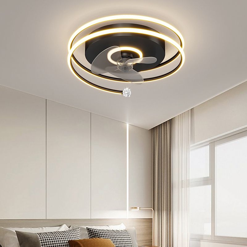 Quinn 3-Rings Ceiling Fan with Light, 3 Style, DIA 50/52/53CM 