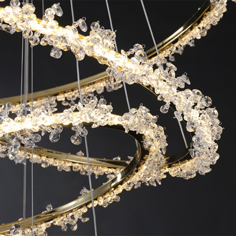 Kristy Circular Chandeliers, 1/2/3 Rings 