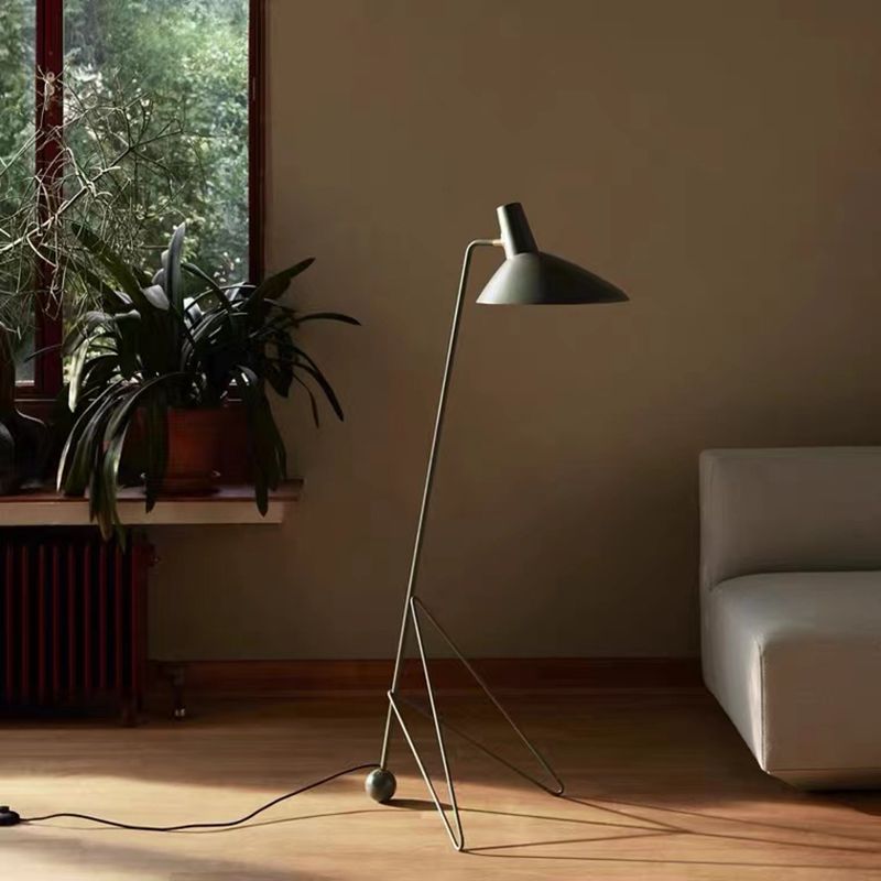 Salgado Modern Minimalist Geometric Stand Metal Floor Lamp, Black