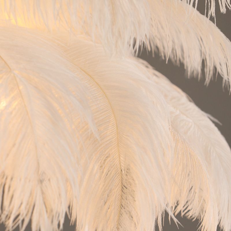 O'Moore Ostrich Feather Chandeliers/w Hanging Birds, 2 Style