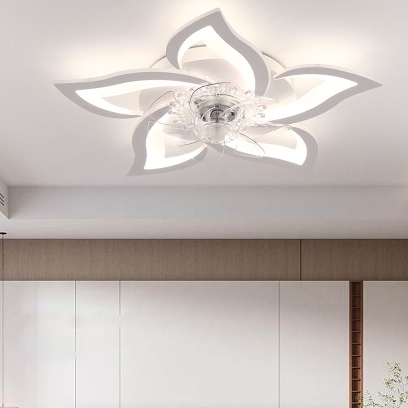 Hana Flower Ceiling Fan with Light, 2 Colour, DIA 65CM 