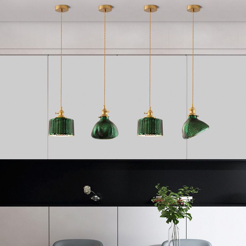 Hailie Green Pendant Lamp, 2 Styles, L 19/23CM 