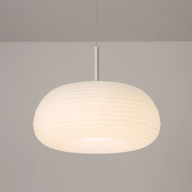 Morandi Drum Shape White Pendant Lamp, DIA 20CM/35CM/50CM