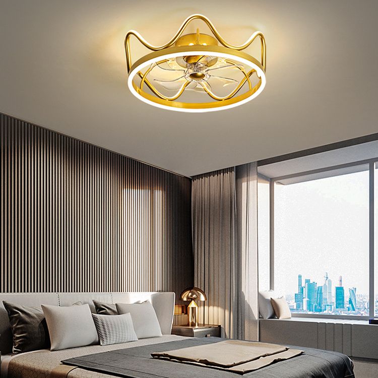 Madina Crown 2-Light Ceiling Fan with Light, 2 Colour