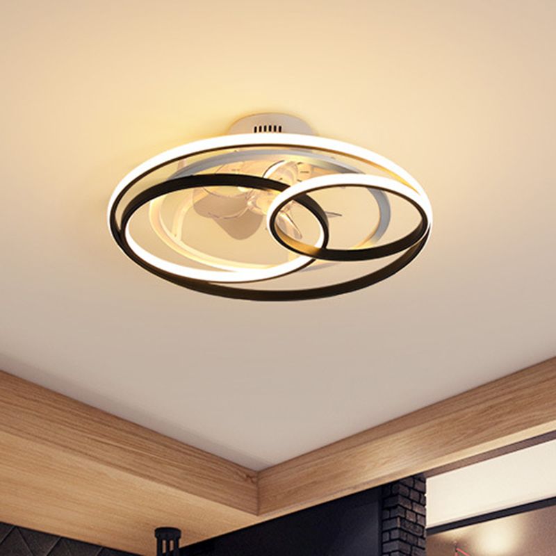 Arisha 4-Rings Ceiling Fan with Light, 5 Colour, DIA 55/60CM 