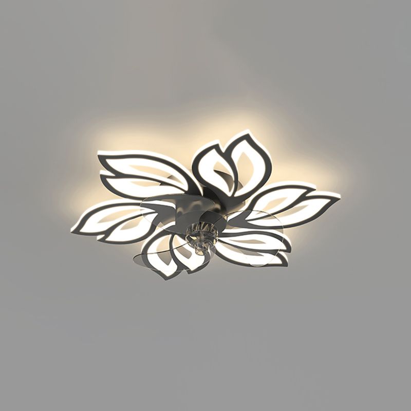 Hana Flower Geometric Ceiling Fan with Light, 3 Colour, 4 Style