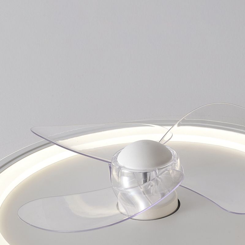 Edge Ring White Ceiling Fan with Light, DIA 40/50CM 