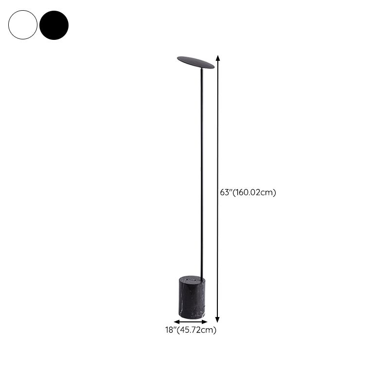 Valentina Nordic LED Floor Lamp, Black&amp;White, Metal&amp;Marble 