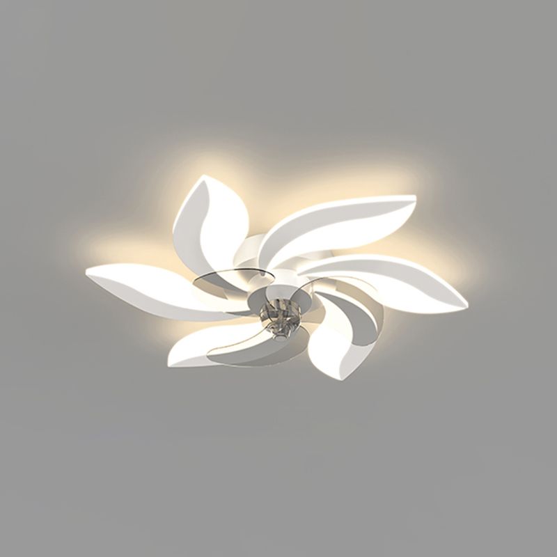 Hana Flower Geometric Ceiling Fan with Light, 3 Colour, 4 Style 