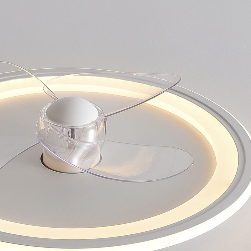 Edge Ring White Ceiling Fan with Light, DIA 40/50CM 