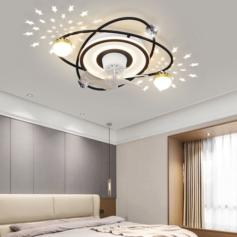 Minori 3-Blade Starry Ceiling Fan with Light, 2 Colour, DIA 55CM