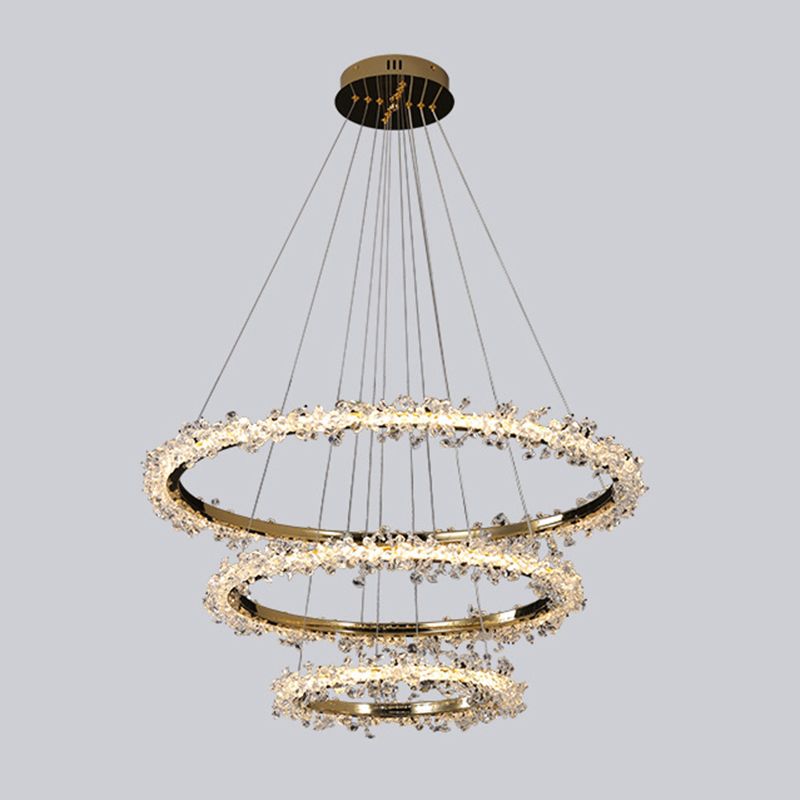 Kristy Circular Chandeliers, 1/2/3 Rings 