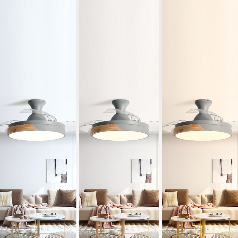 Morandi Invisible Blades Ceiling Fan with Light, 5 Colour, DIA 90/100CM