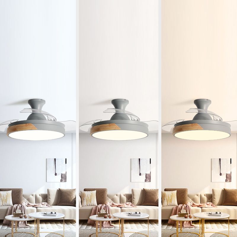 Morandi Invisible Blades Ceiling Fan with Light, 5 Colour, DIA 90/100CM 