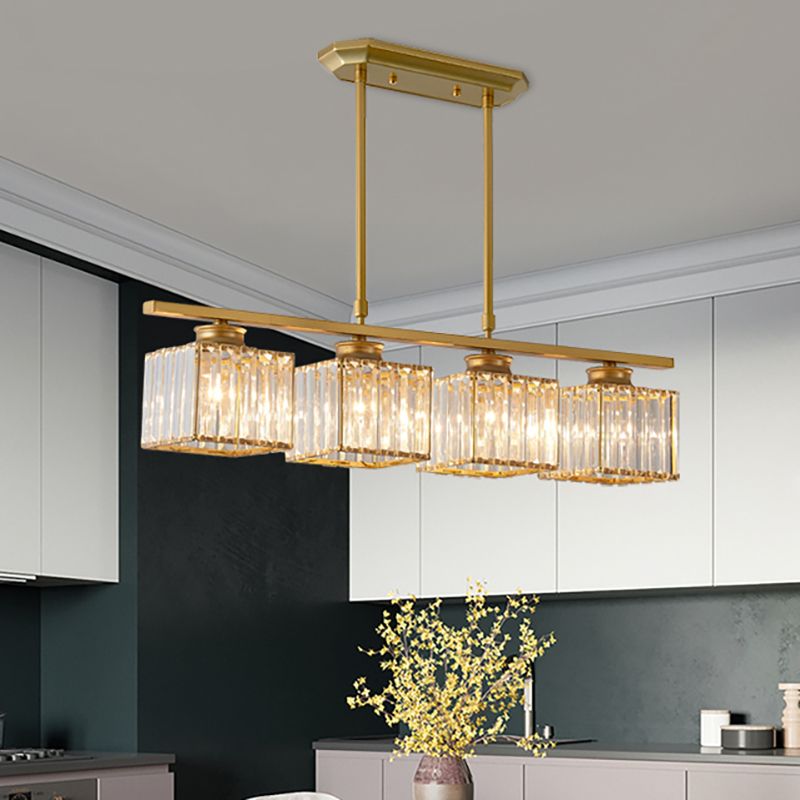 Kristy Pendant Lamp, Black, Gold, 3/4 Heads