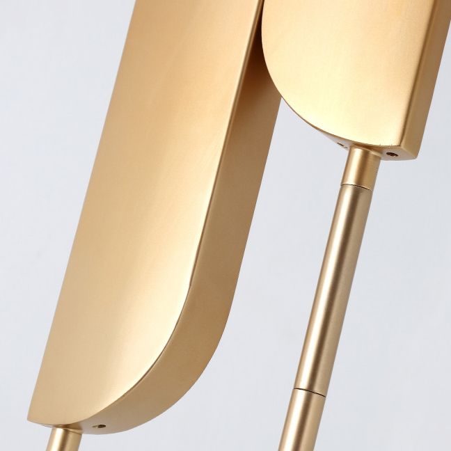 Salgado Minimalistisk Guld Gulvlampe, Metal, Stuen