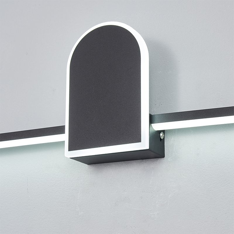 Edge Linear &amp; Semicircular Mirror Lamp for Bathroom, 2 Colours