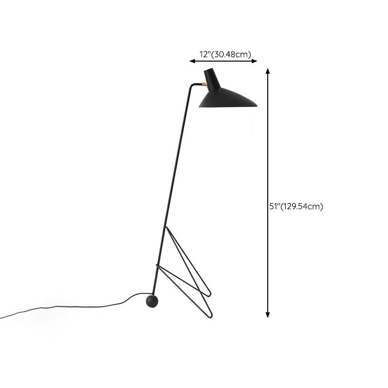 Salgado Moderne Minimalistisk Geometrisk Stativ Metal Gulvlampe, Sort