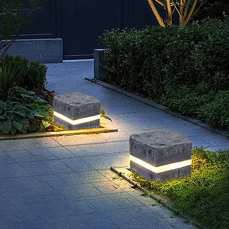 Pena Stone Outdoor Ground Light, 5 Style 