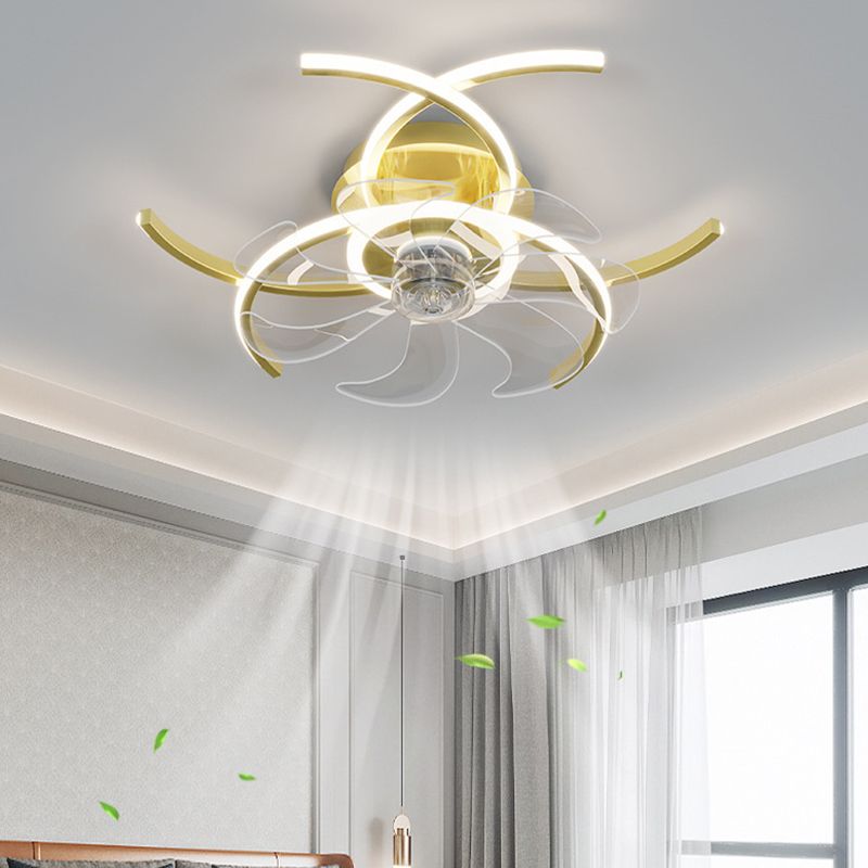 Lacey Ceiling Fan with Light, 4 Style, DIA 52CM 